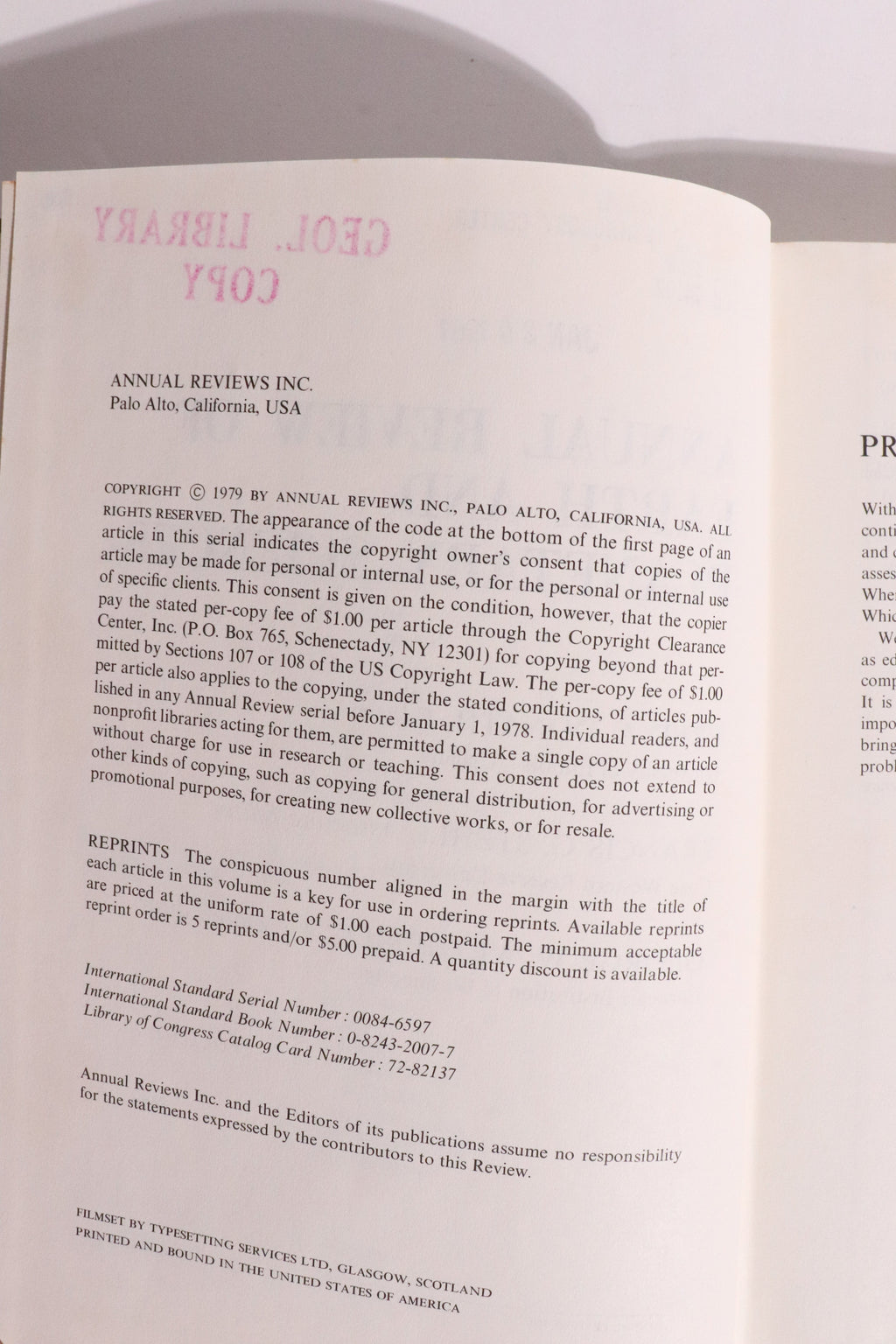 Annual Review of Earth and Planetary Sciences, Volume 7 (1979) — Dinosaur Extinction, Climate, Jupiter & Planetary Geology