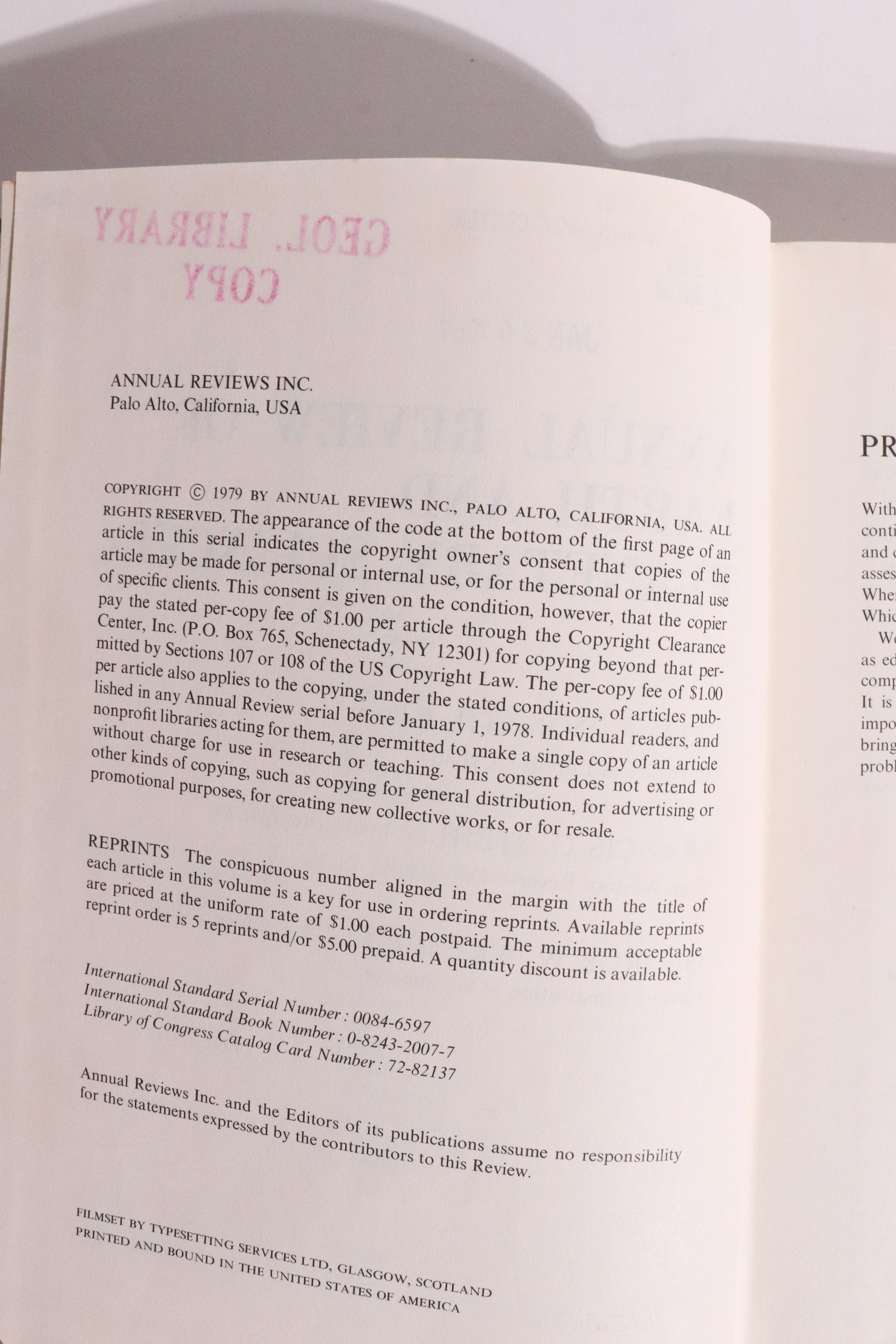 Annual Review of Earth and Planetary Sciences, Volume 7 (1979) — Dinosaur Extinction, Climate, Jupiter & Planetary Geology