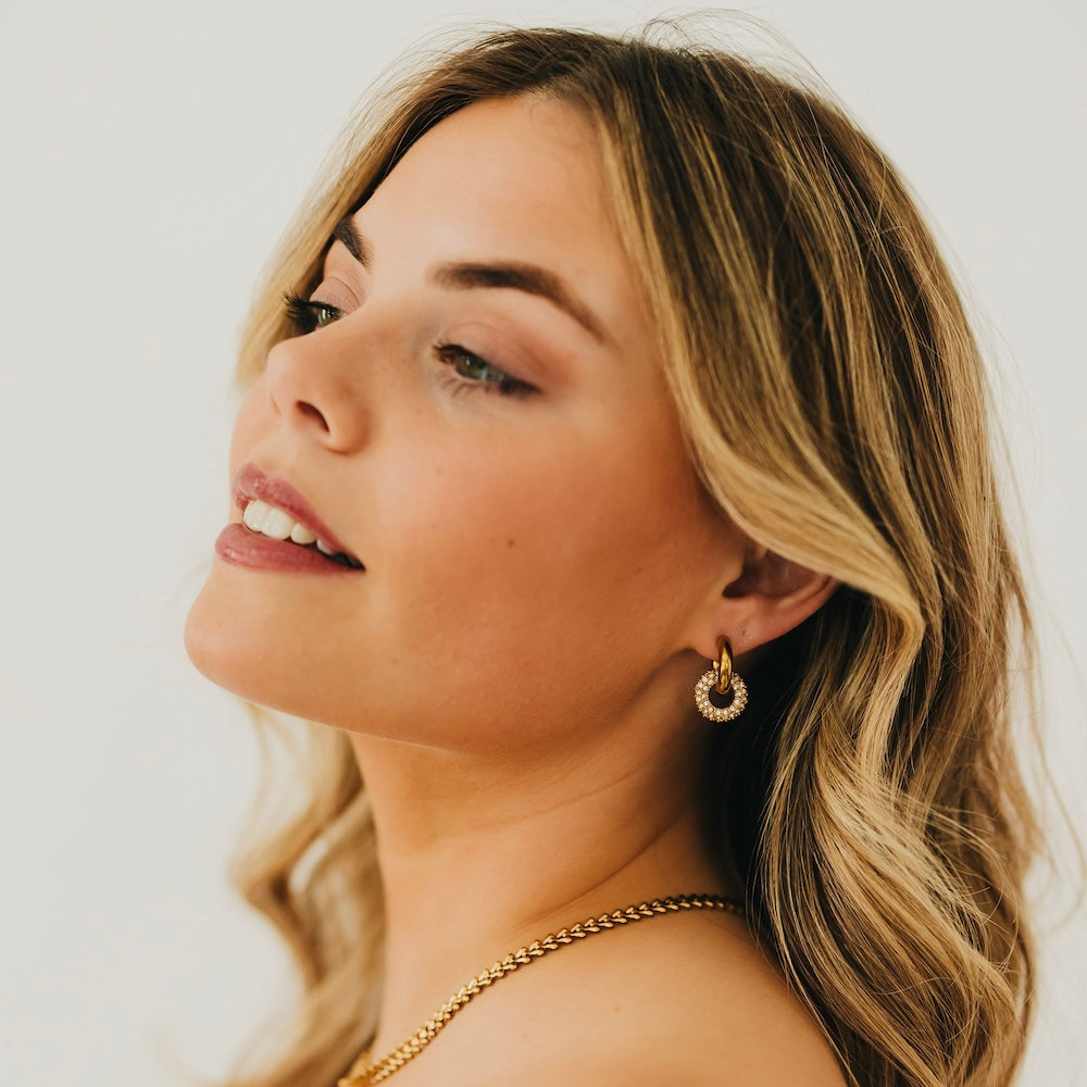 Ivy Interlock Hoop Earring - WATERPROOF