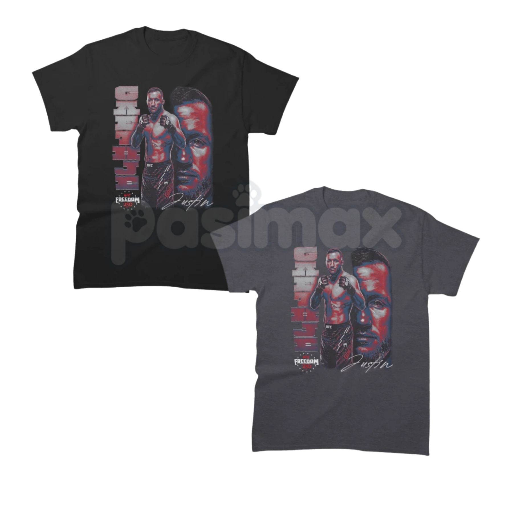 Justin Gaethje UFC Freedom 250 T-Shirt – MMA Fighter Tribute Patriotic Graphic Tee