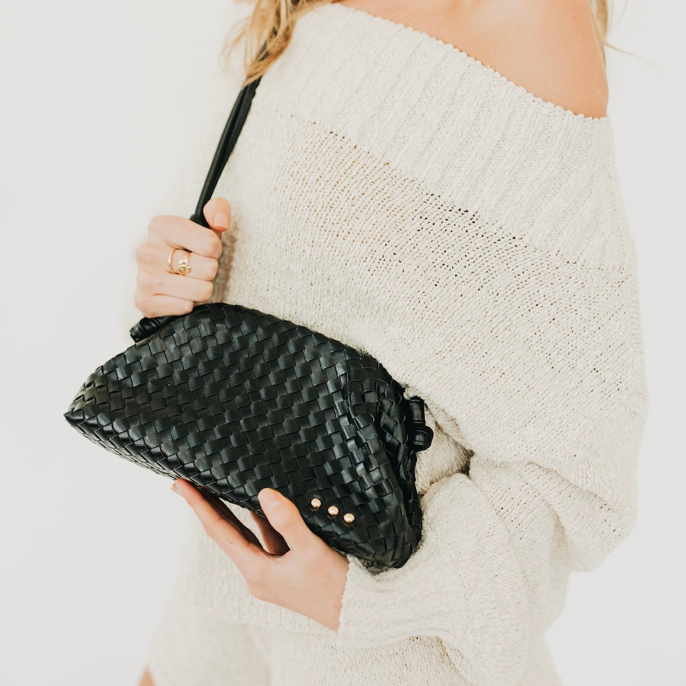 Lacy Woven Frame Crossbody Bag