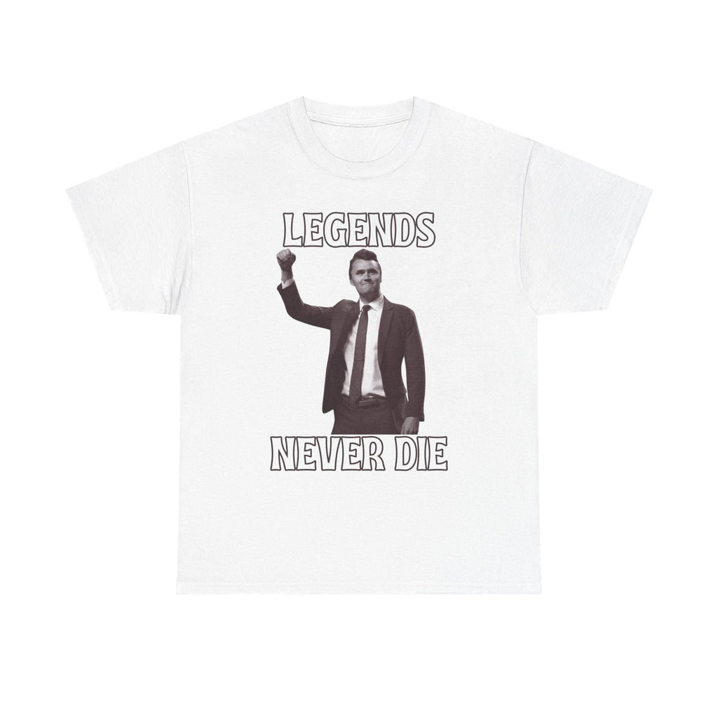 "Legends Charlie Kirk" T-Shirt - Unisex Heavy Cotton Tee, Political Figure Apparel