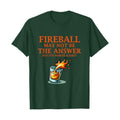 Men's "Fireball & Whiskey" Graphic Tee - Bold Casual Wear, Stylish Slim Fit
