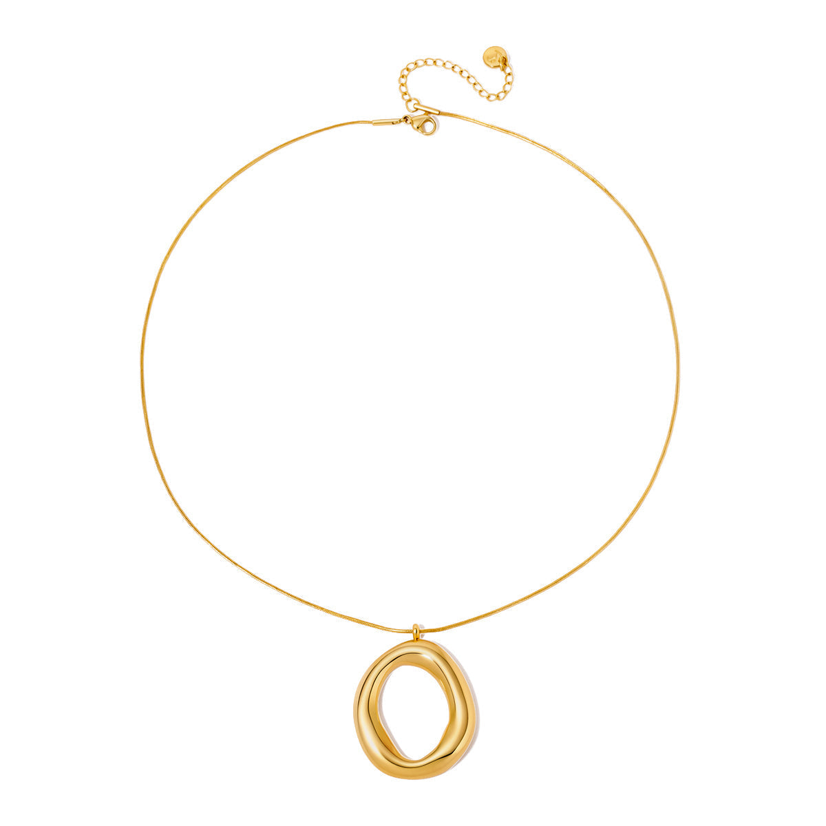 Camille Open Circle Statement Necklace - WATERPROOF