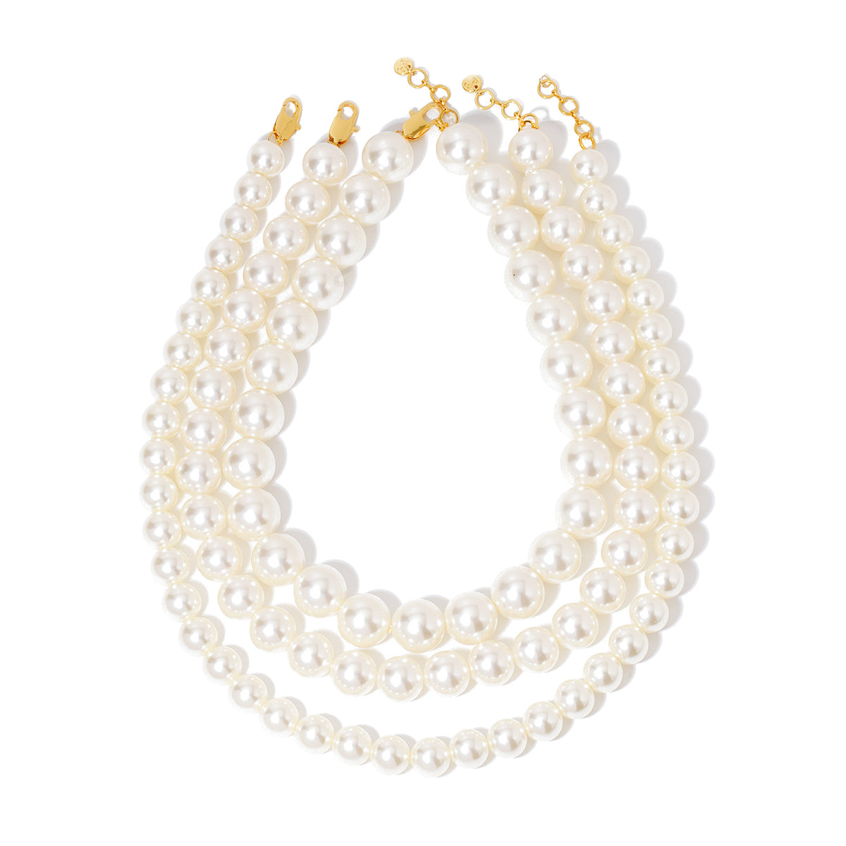Chunky Three Piece Pearl Necklace