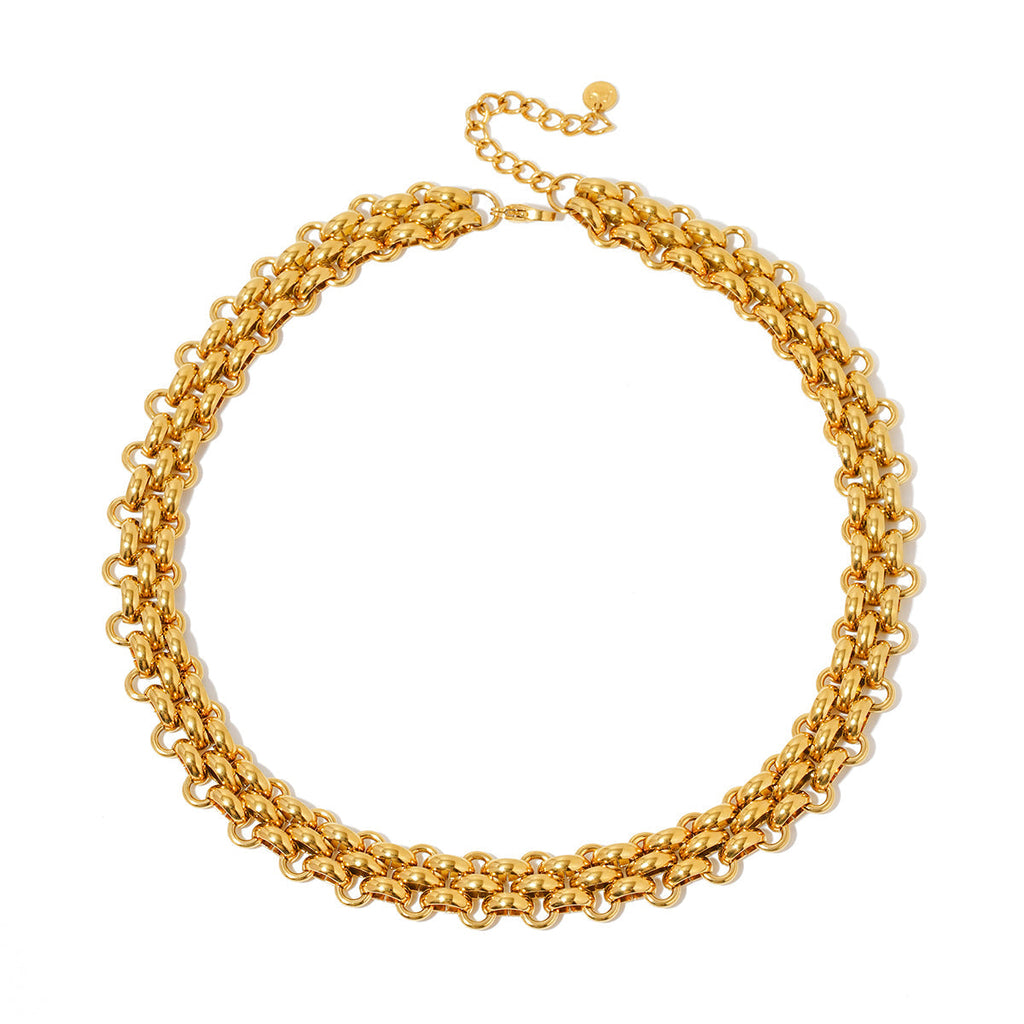 Elise Woven Chain Necklace - WATERPROOF