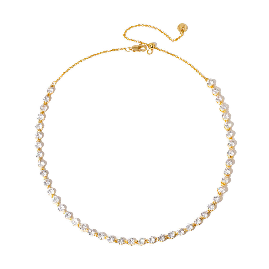 Luxe Line Frosted In Diamonds Choker Necklace - WATERPROOF