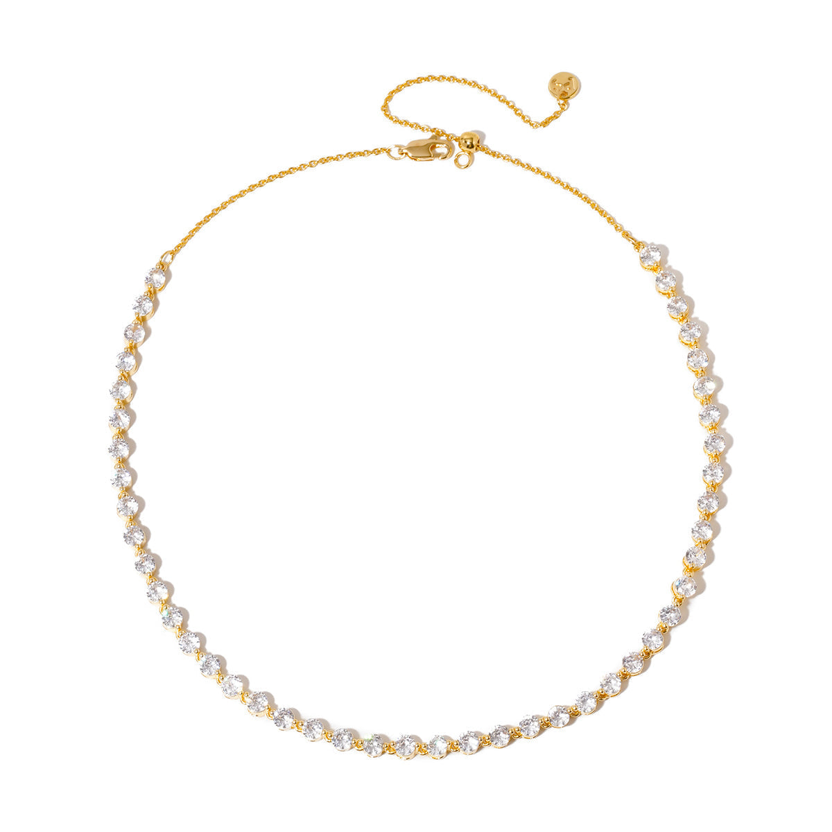 Luxe Line Frosted In Diamonds Choker Necklace - WATERPROOF