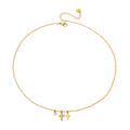 Petite Double Cross Necklace - WATERPROOF