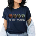 "Nuke Mars" Essential T-Shirt - SpaceX Fan Apparel, Bold Space Exploration Tee