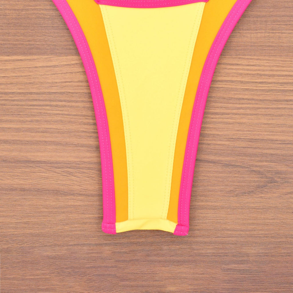 Splicing Denim V Shaped Thong Bikini Women Swimsuit Female Swimwear Two Pieces Bikini Set Bather Push Up Bathing Suit Swim Lady