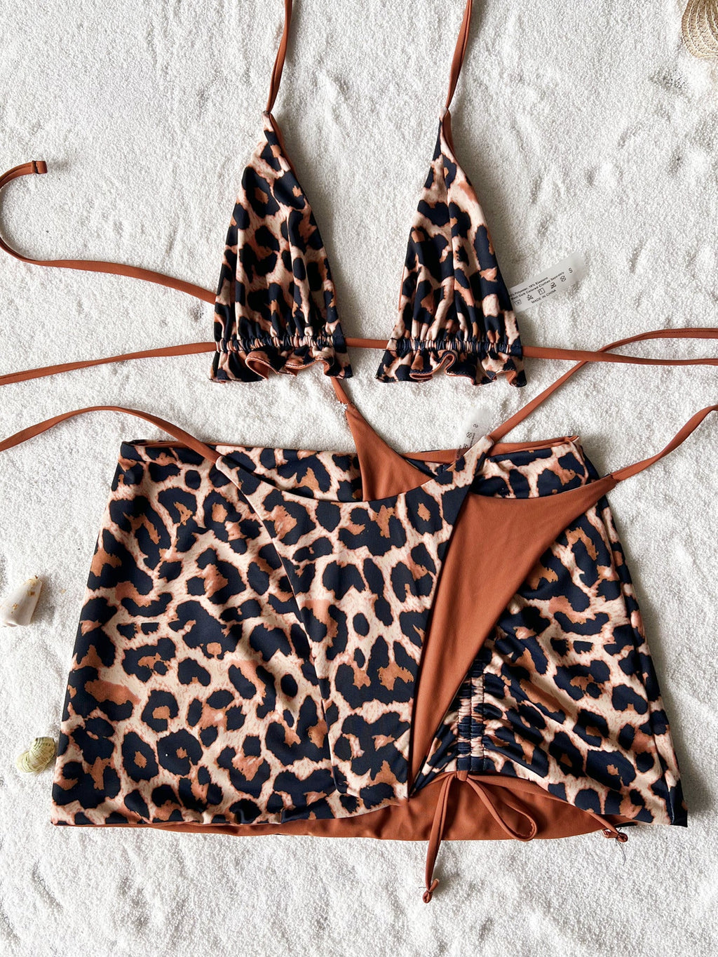 XS - L Doulbe Side Wearable Reversible Bikini Women Swimwear Female Swimsuit Three-pieces Bikini Set Ruffled Bathing Suit Swim