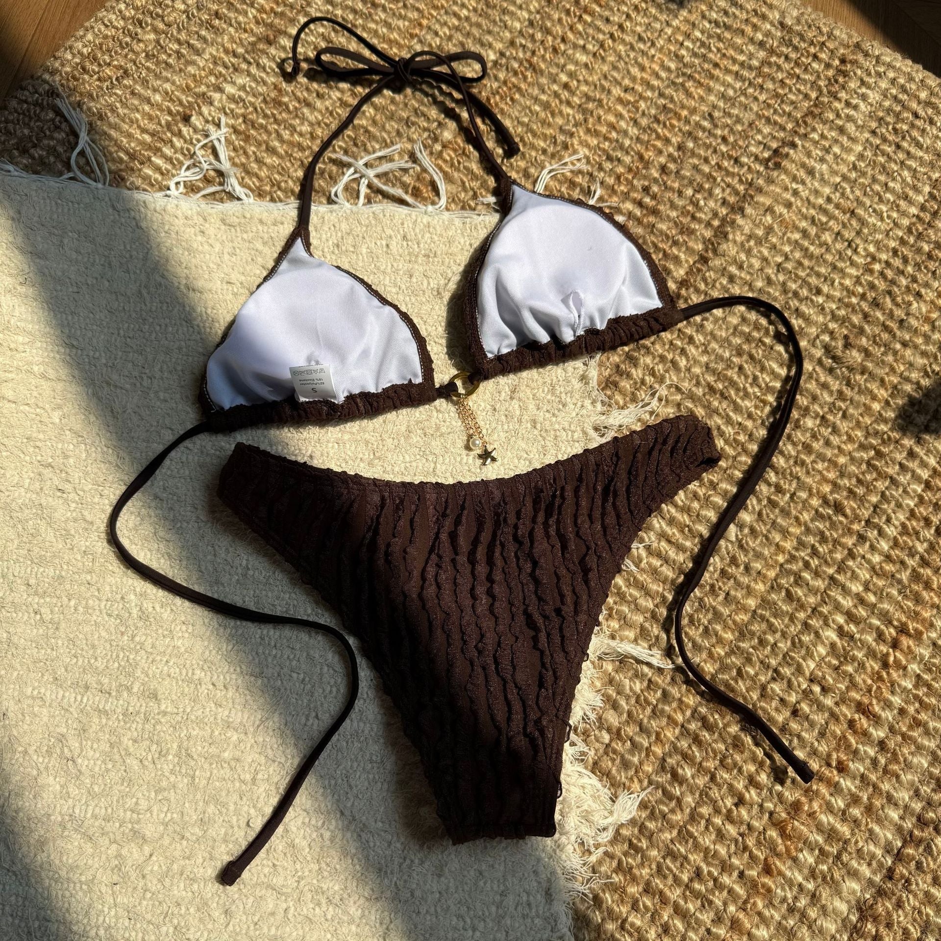 Sexy Wrinkled Halter Brazilian Bikini Women Swimwear Female Swimsuit Two-pieces Bikini Set High Cut Bathing Suit Swim Beach Wear