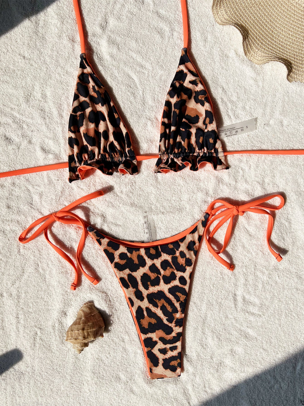 XS - L Doulbe Side Wearable Reversible Bikini Women Swimwear Female Swimsuit Three-pieces Bikini Set Ruffled Bathing Suit Swim