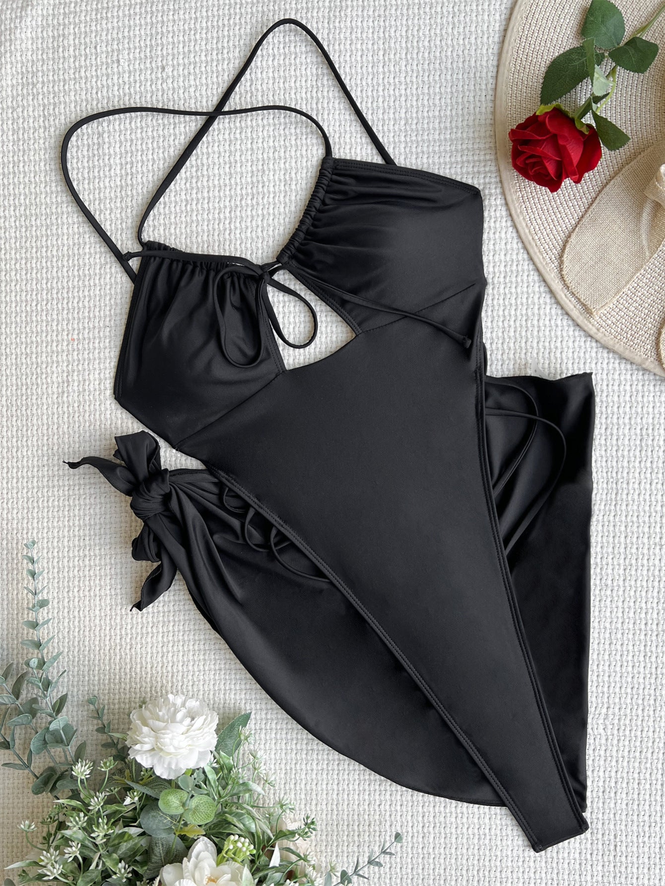 With Sarong Backless Extreme Mini Micro G String Female Swimwear One Piece Swimsuit Women High Cut Monokini Bathing Suit Swim