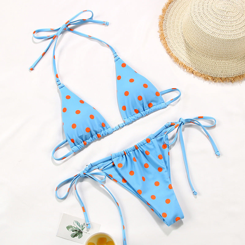 2025 Polka Dot Mini Micro String Bikini Women Swimsuit Female Bikinis Brazilian Swimwear Two Pieces Bikini Set Bathing Suit Swim