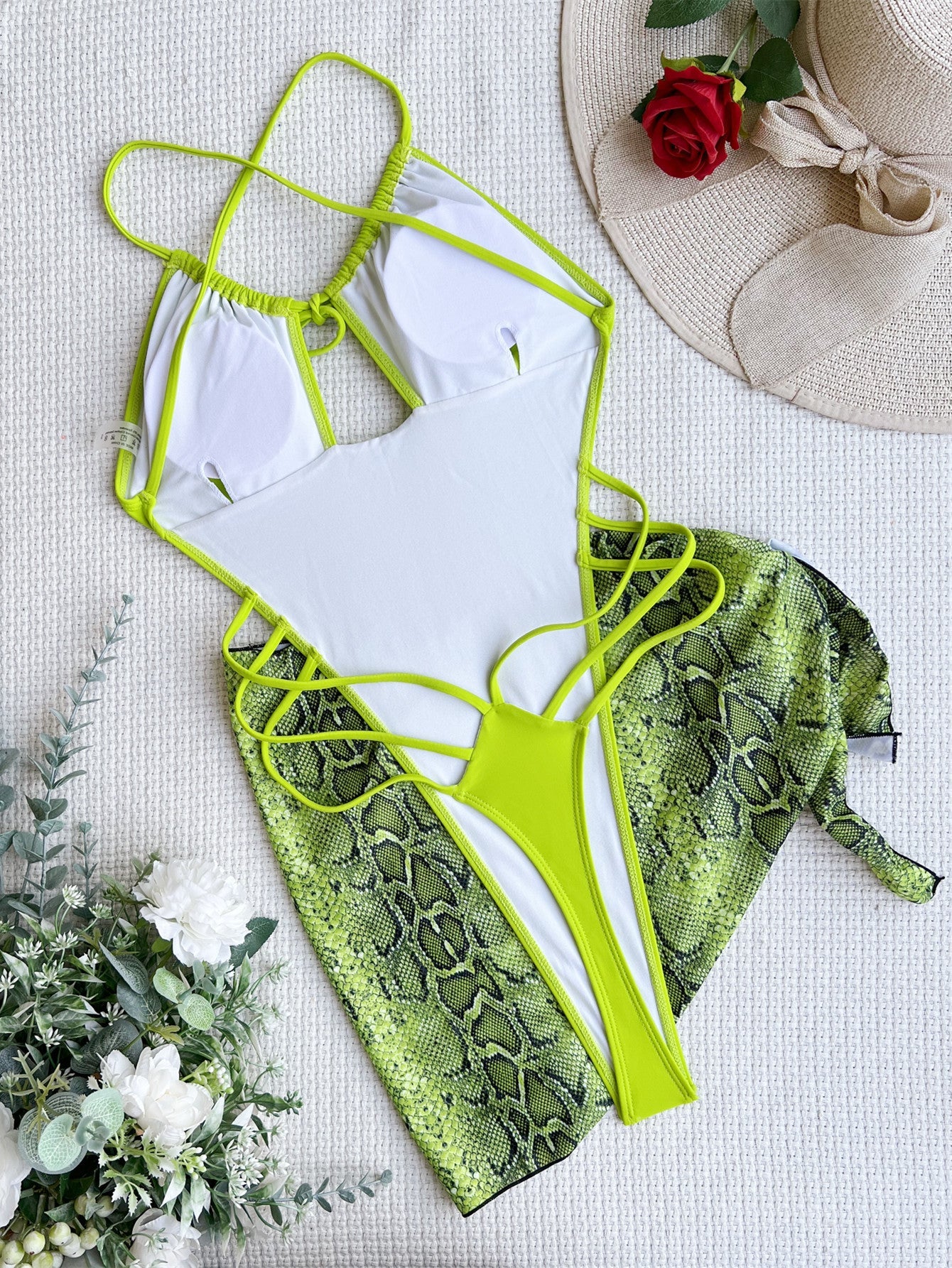 With Sarong Backless Extreme Mini Micro G String Female Swimwear One Piece Swimsuit Women High Cut Monokini Bathing Suit Swim