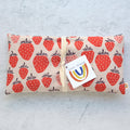 Giant Strawberries Natural Canvas Oversized Eye Pillow