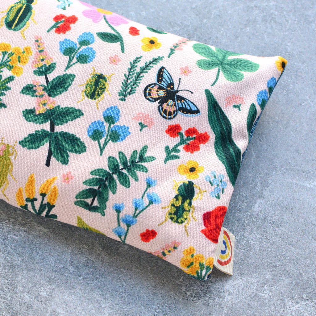 Curio Floral in Blush Pink Cotton Weighted Eye Pillow