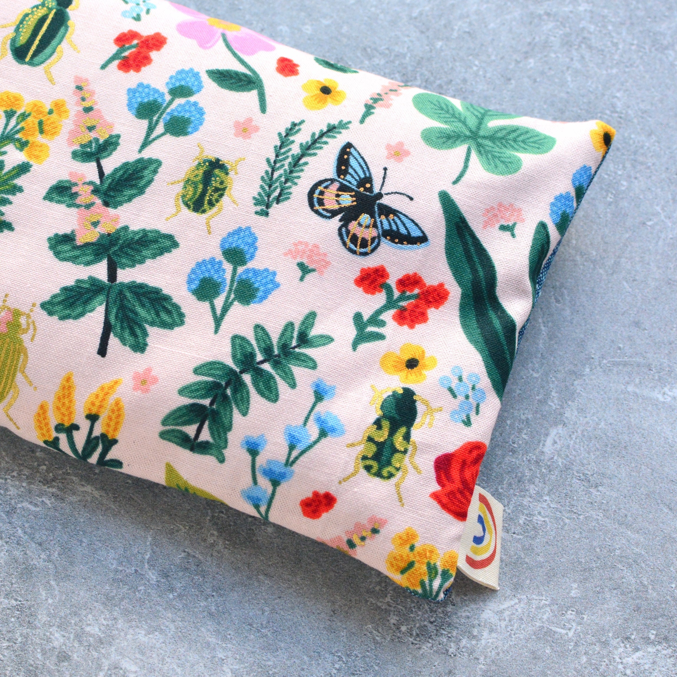 Curio Floral in Blush Pink Cotton Weighted Eye Pillow