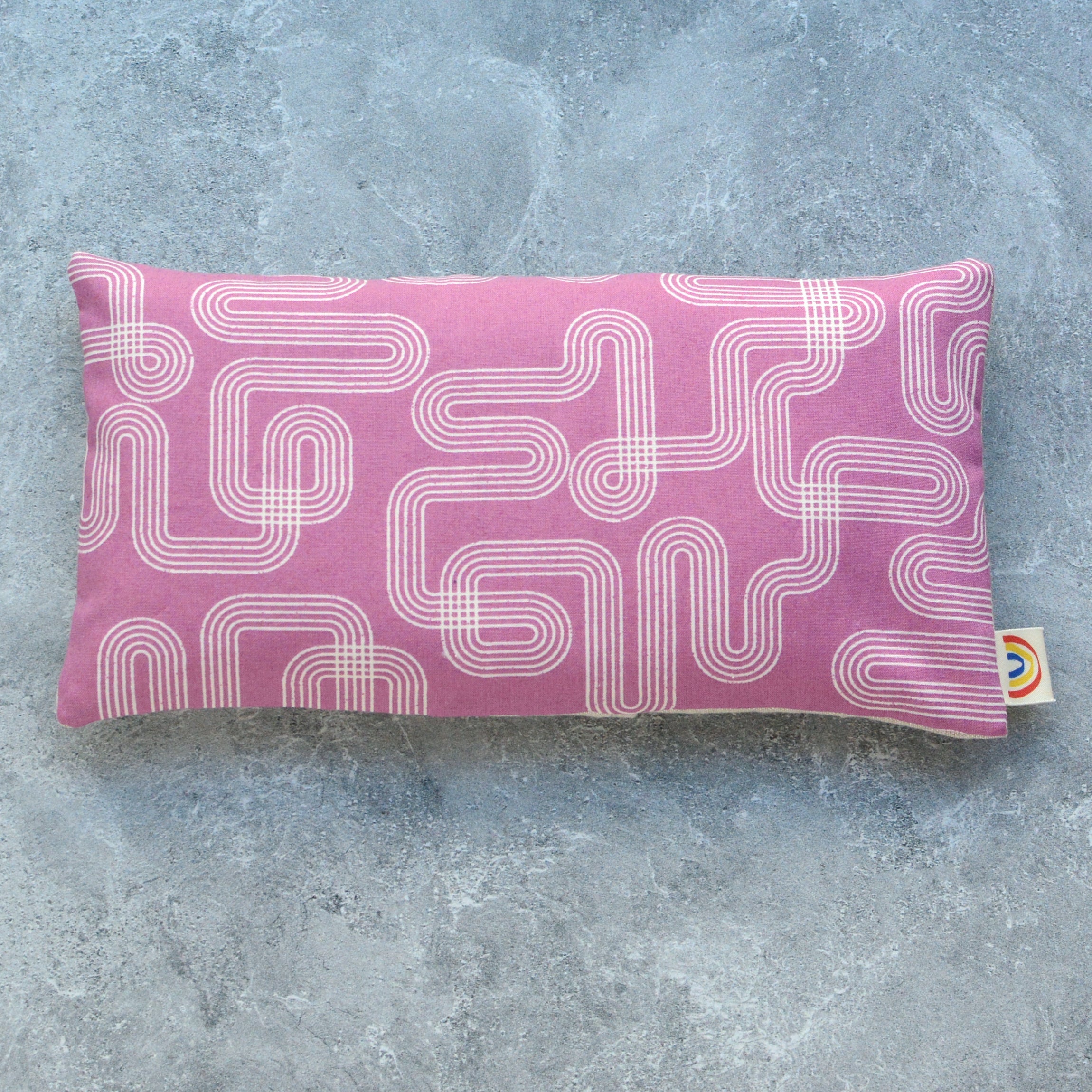 Linear Curve in Purple Weighted Eye Pillow