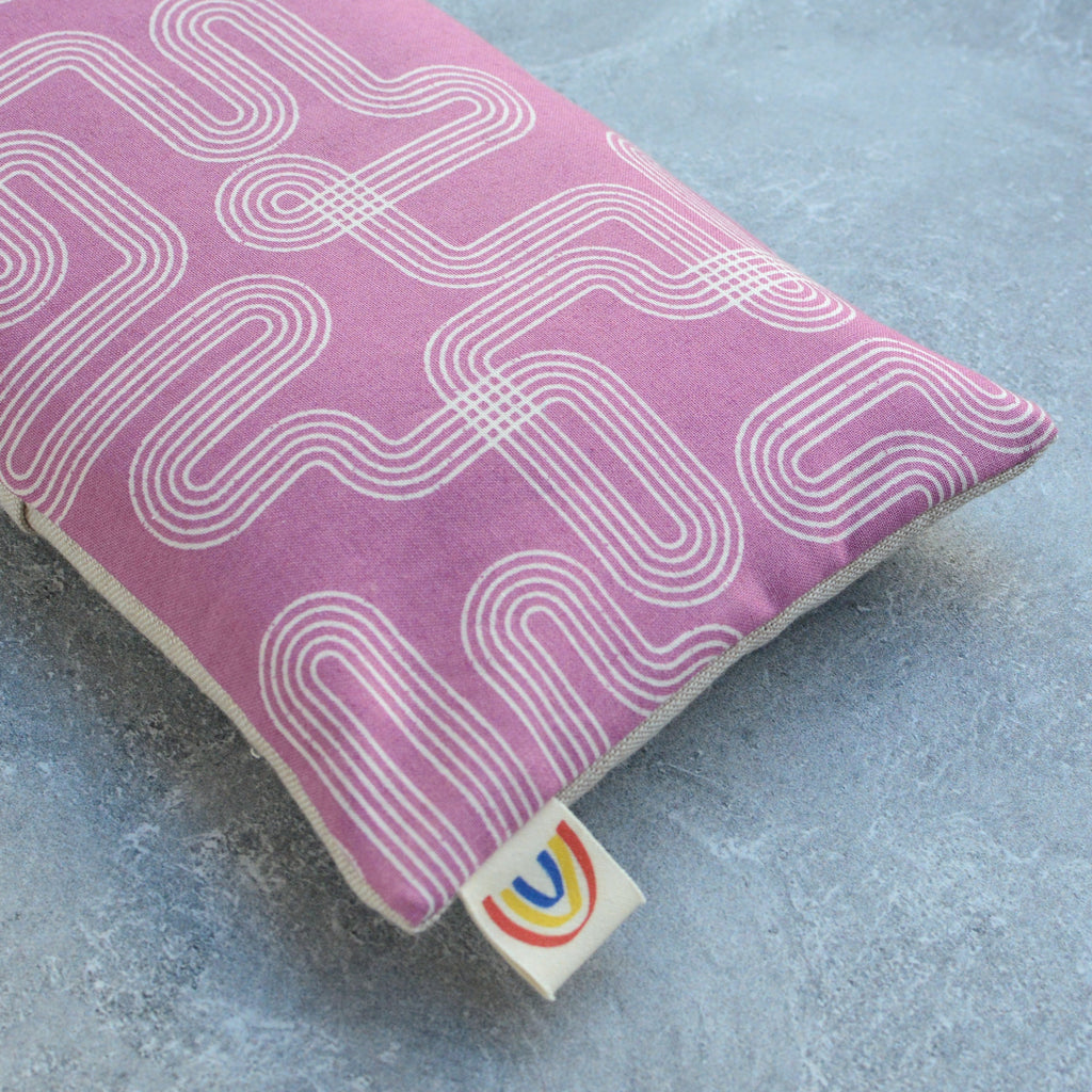 Linear Curve in Purple Weighted Eye Pillow