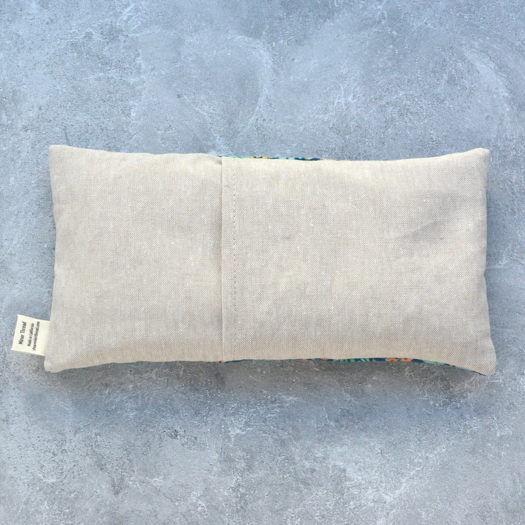 Meadow Blue Floral Linen Weighted Eye Pillow