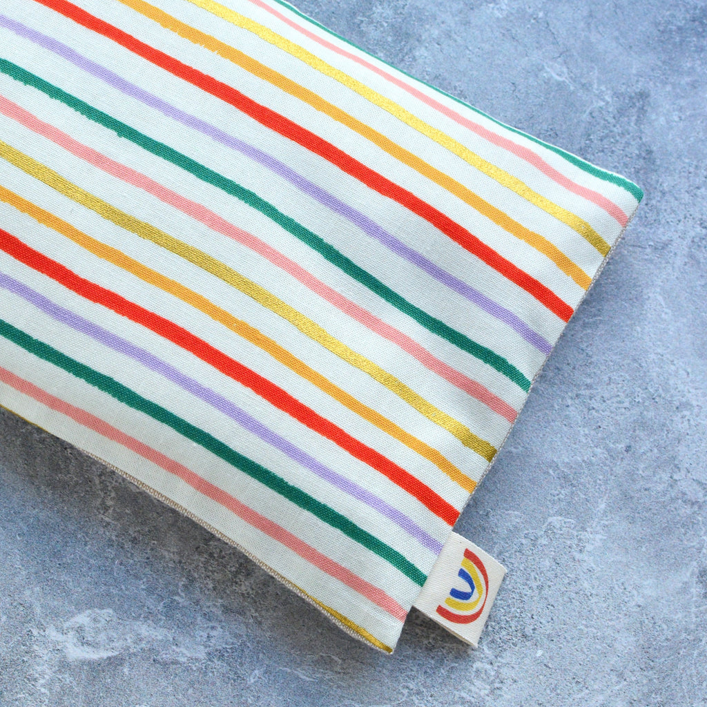 Pink & Lilac Rainbow Stripe Cotton Weighted Eye Pillow