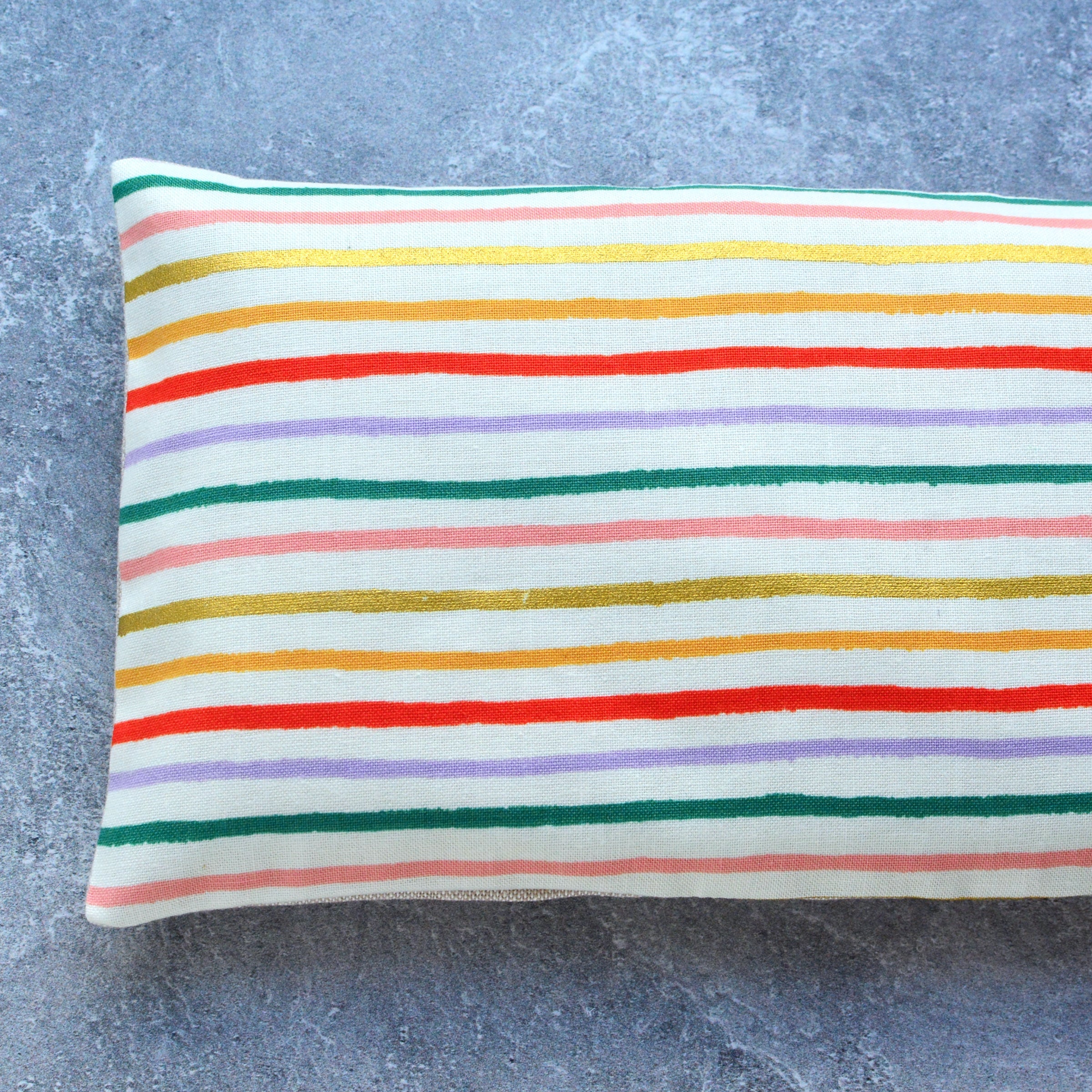 Pink & Lilac Rainbow Stripe Cotton Weighted Eye Pillow