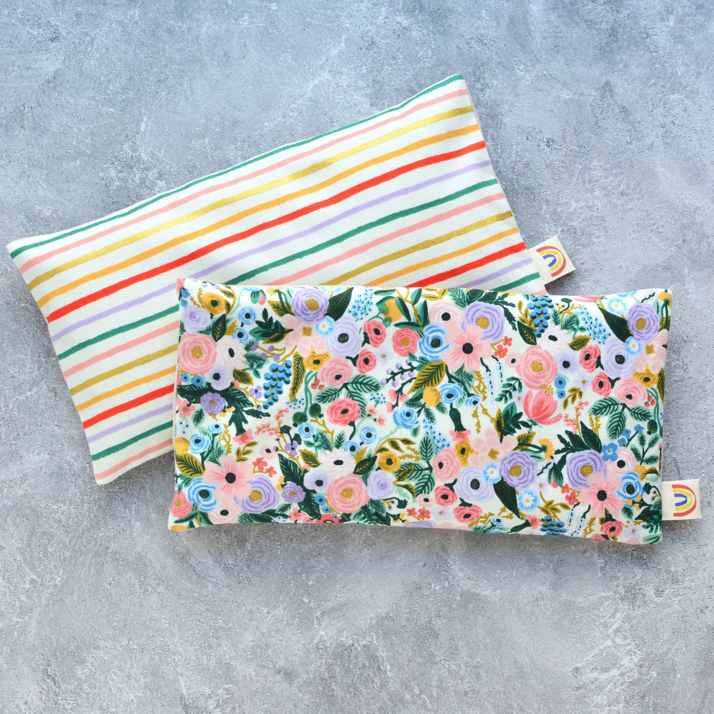 Pink & Lilac Rainbow Stripe Cotton Weighted Eye Pillow