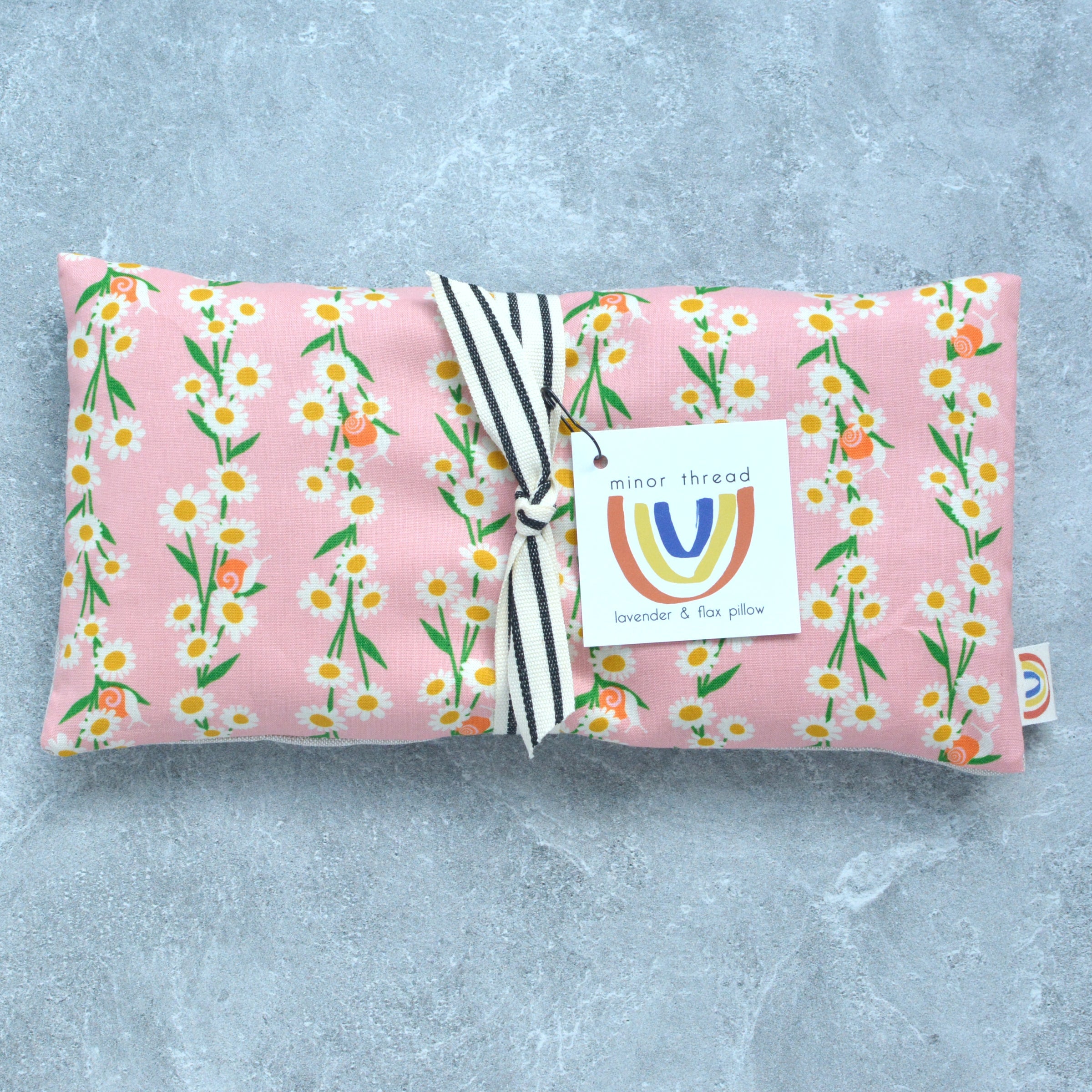 Daisy Chains in Pink Cotton Weighted Eye Pillow
