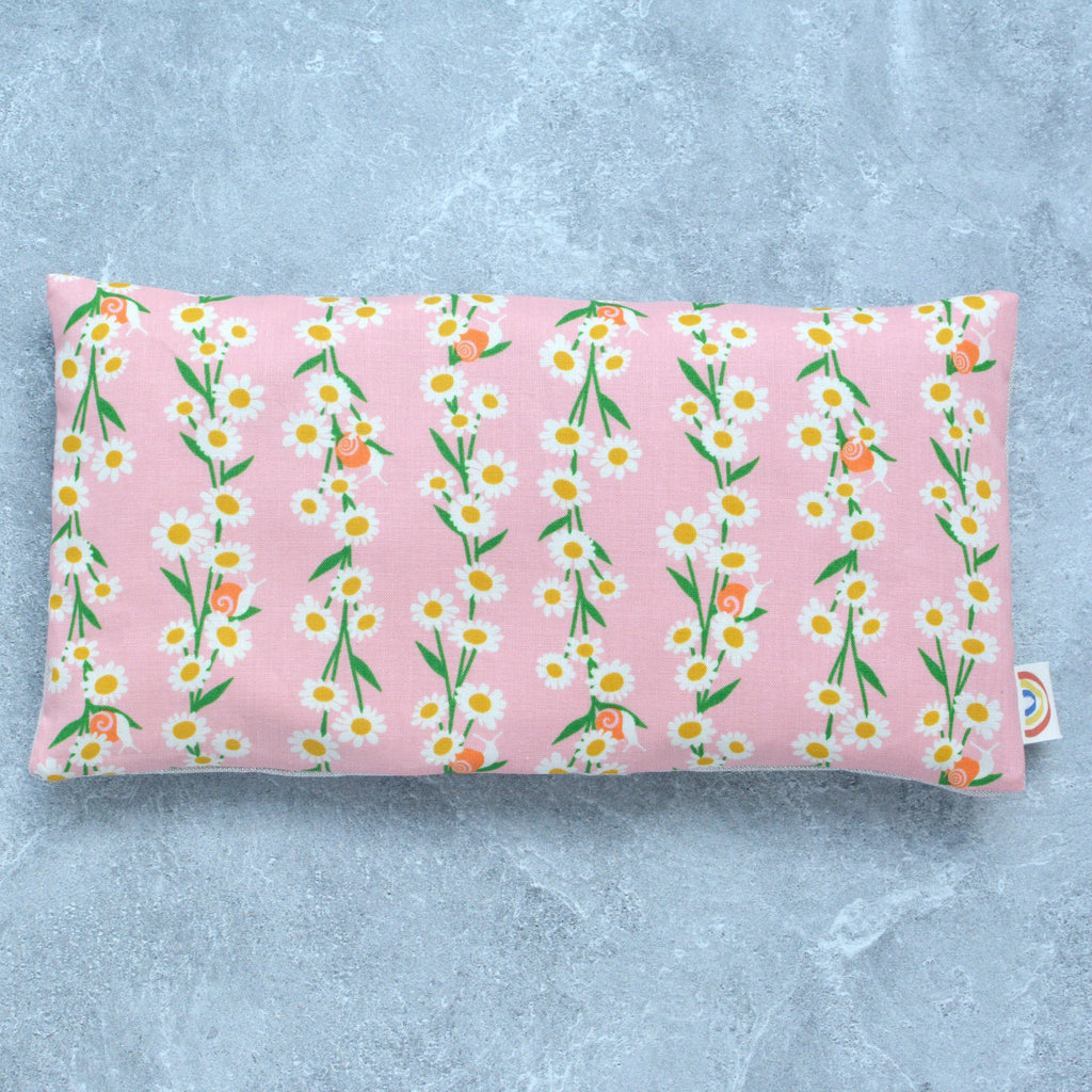 Daisy Chains in Pink Cotton Weighted Eye Pillow