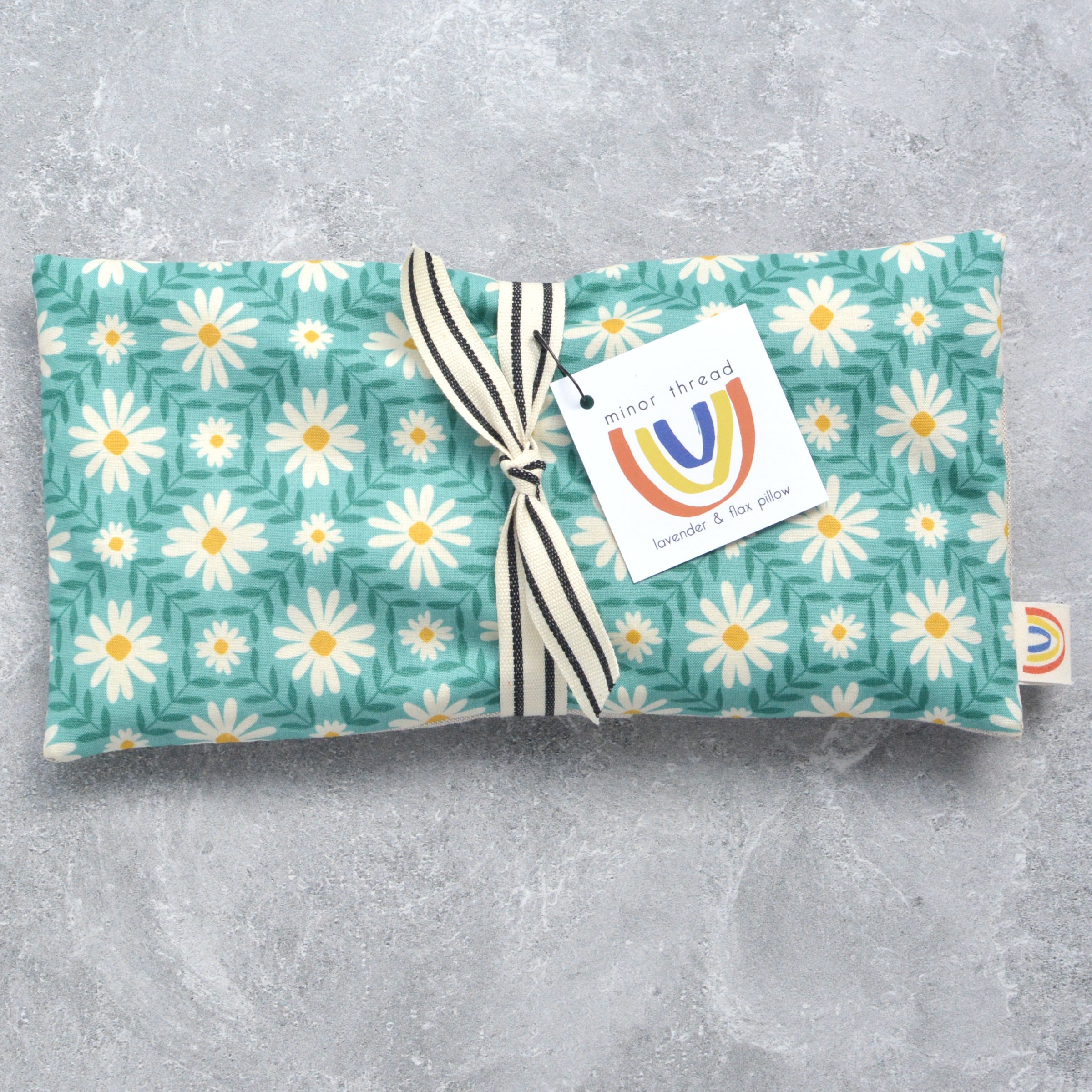 Floral Endpaper in Soft Teal Weighted Eye Pillow