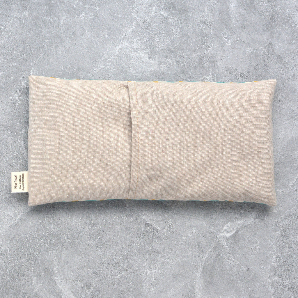 Floral Endpaper in Soft Teal Weighted Eye Pillow
