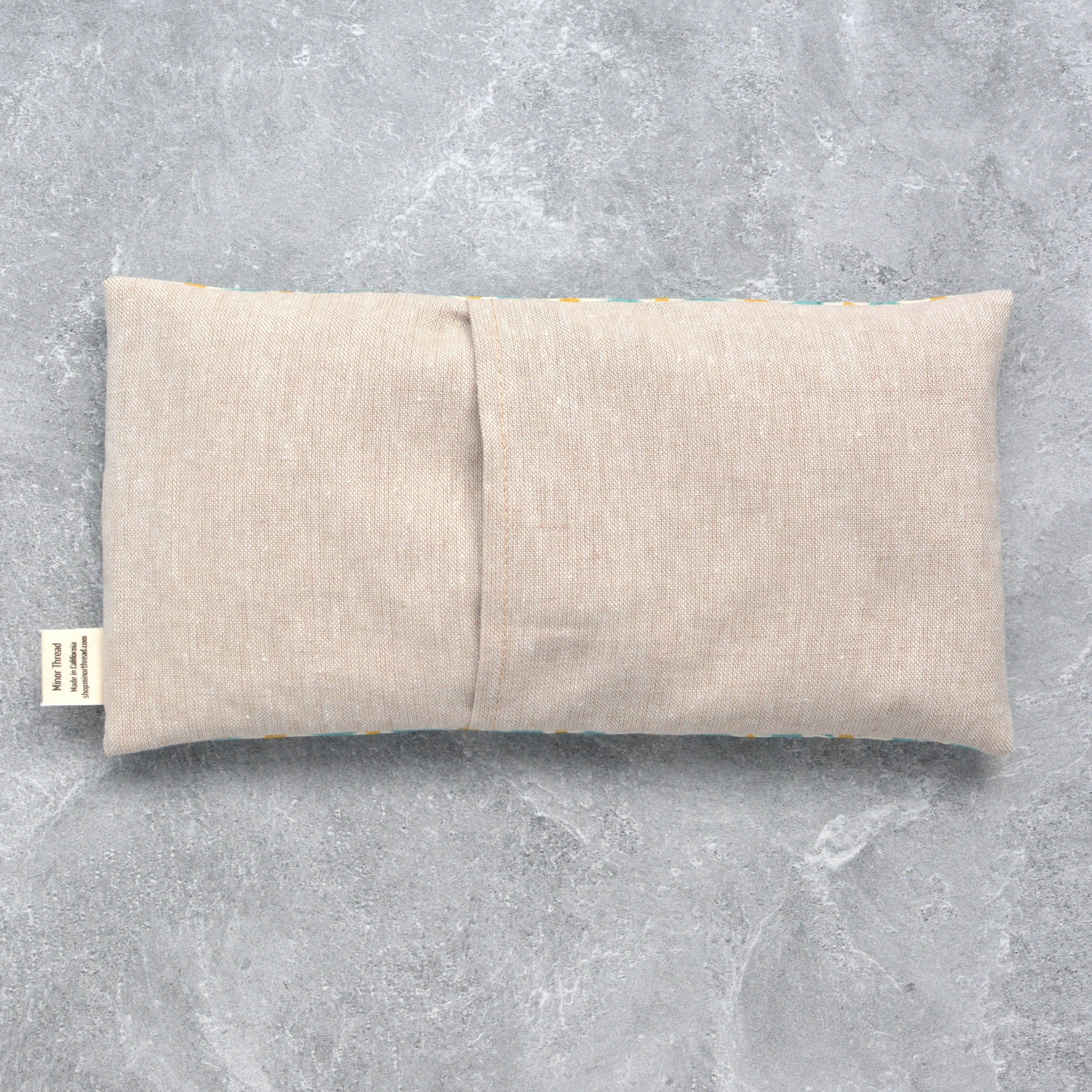 Floral Endpaper in Soft Teal Weighted Eye Pillow