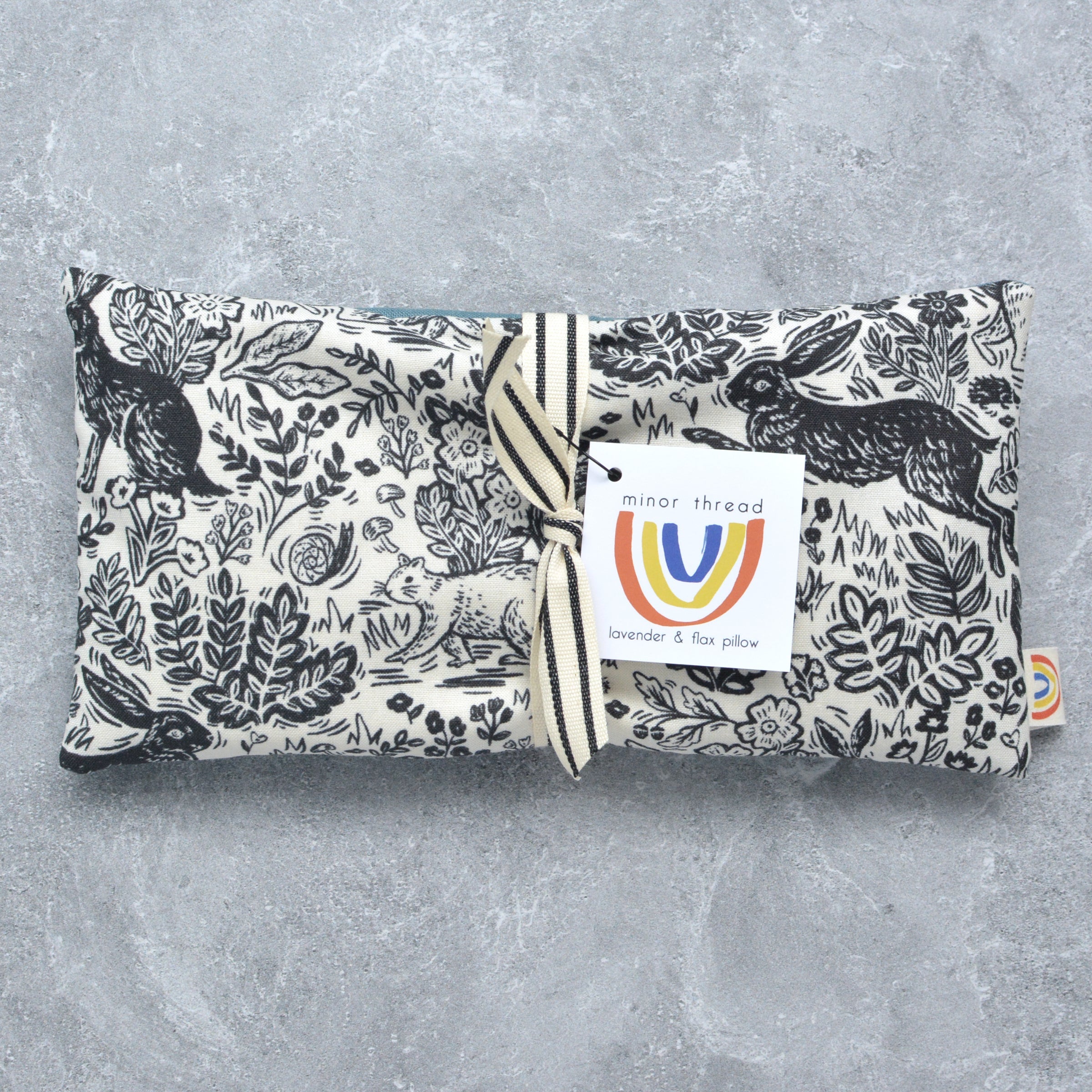 Monochrome Woodland Floral Weighted Eye Pillow