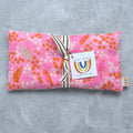 Backyard Birds Pink Floral Cotton Weighted Eye Pillow