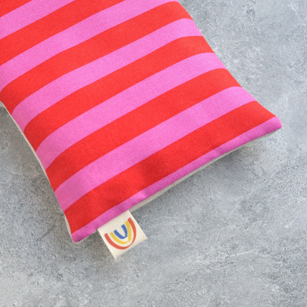 Oversized Eye Pillow - Deep Pink Cabana Stripe