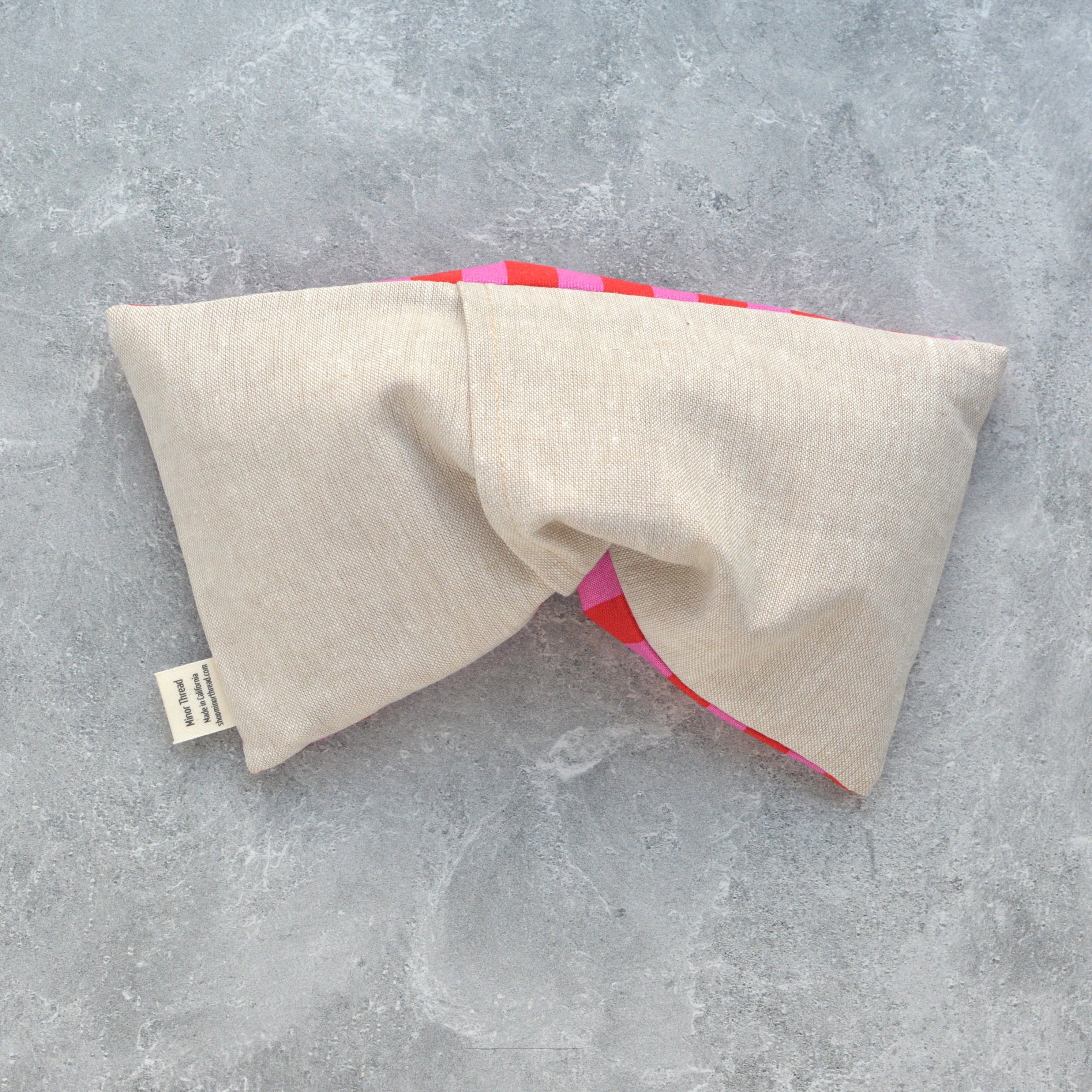 Oversized Eye Pillow - Deep Pink Cabana Stripe