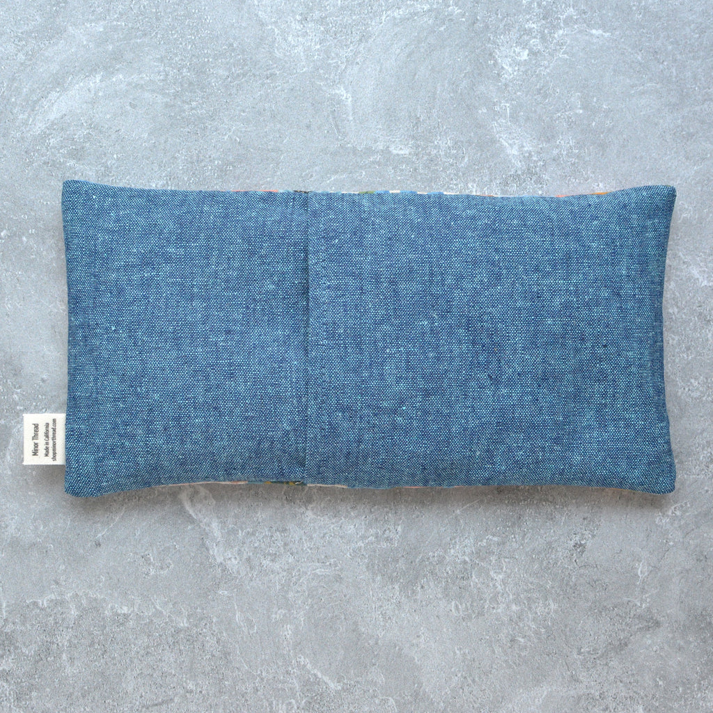 Garden Party Blue Canvas Weighted Eye Pillow