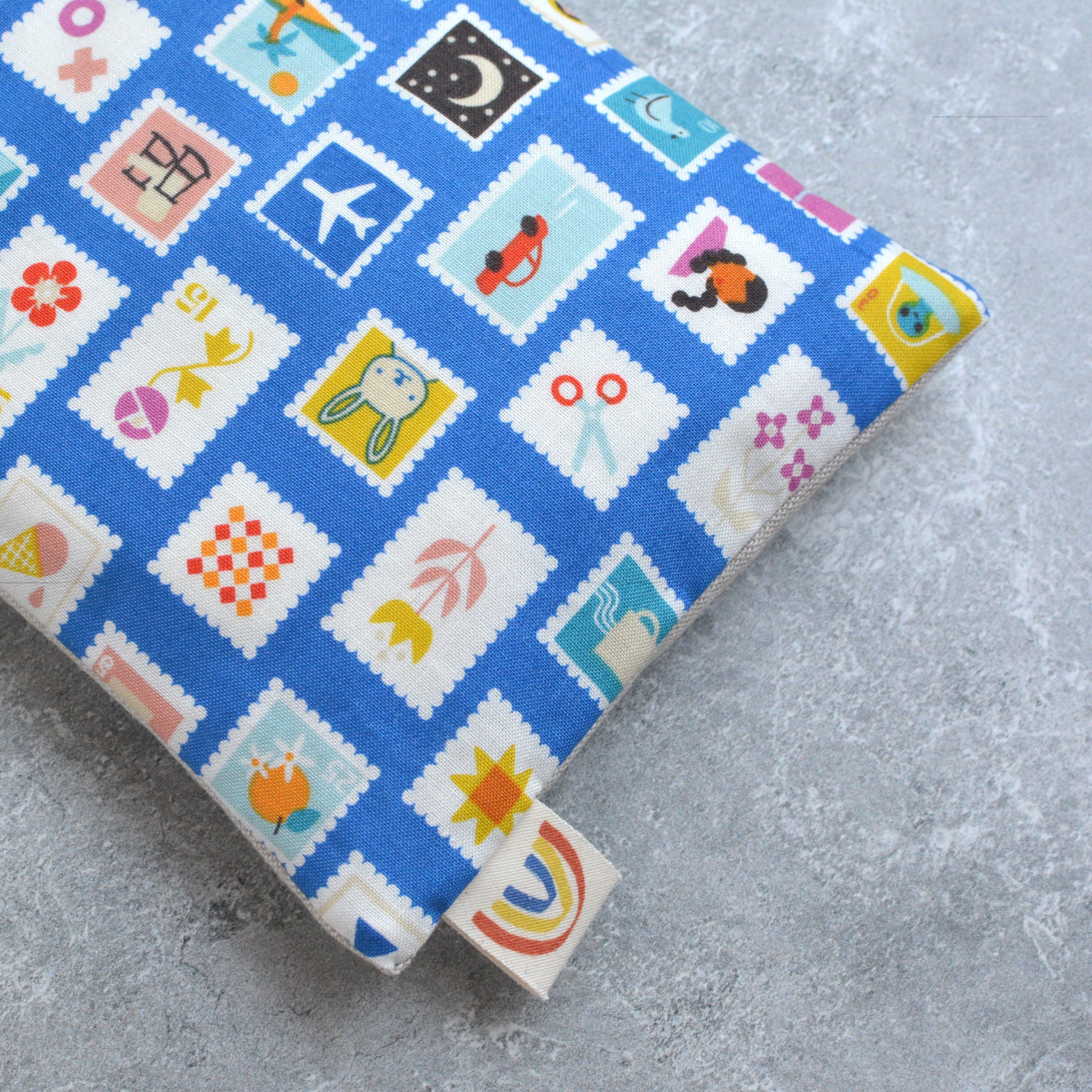 Stamp Icons in Royal Blue Weighted Eye Pillow