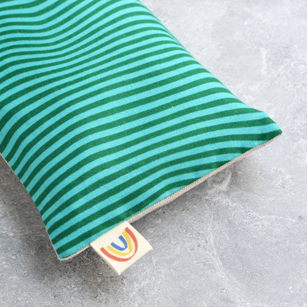 Blue & Greeen Wavy Stripes Weighted Eye Pillow