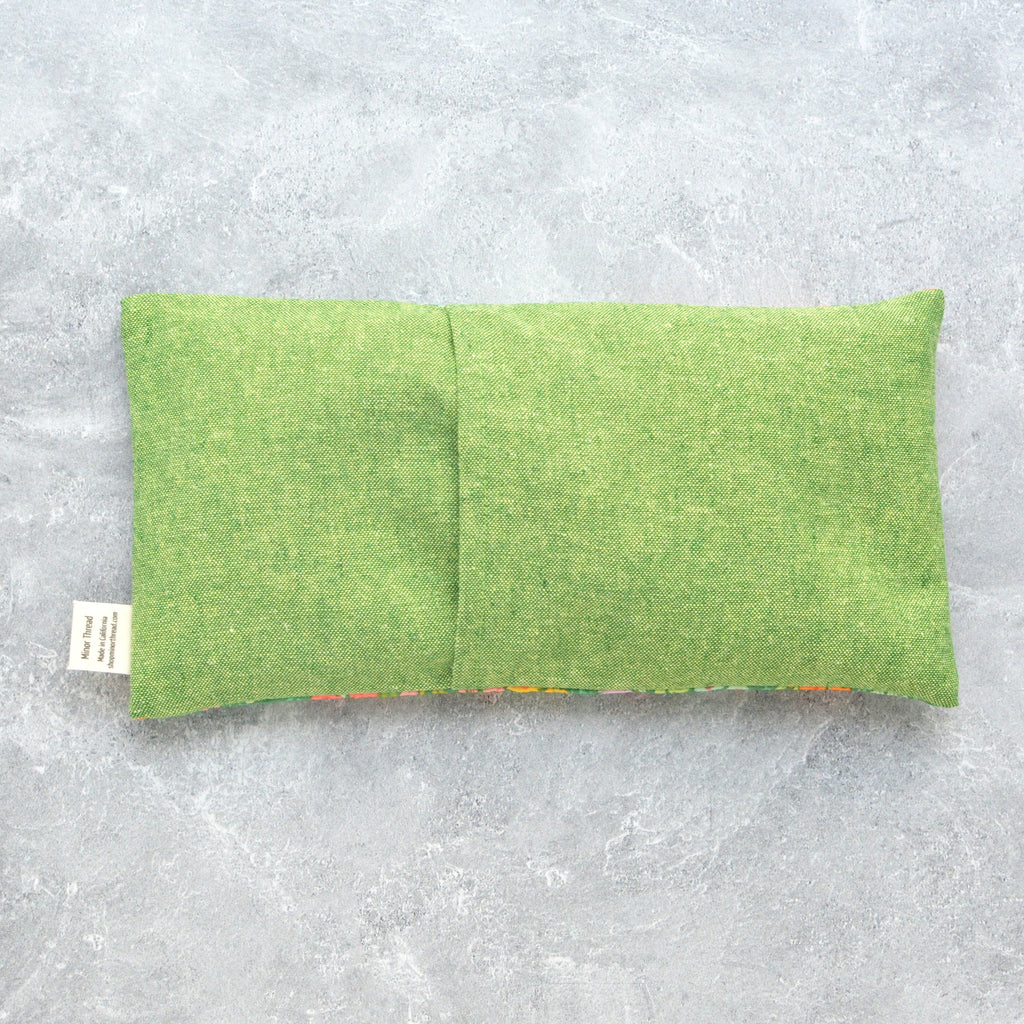 Green Floral Garden Weighted Eye Pillow