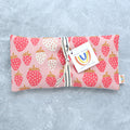 Giant Strawberries on Pink Canvas Weighted Eye Pillow