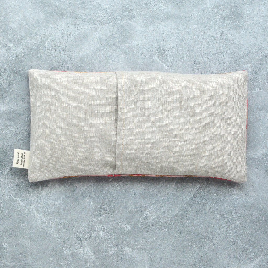 Giant Strawberries on Pink Canvas Weighted Eye Pillow