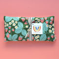 Strawberry Field Floral in Green Weighted Eye Pillow