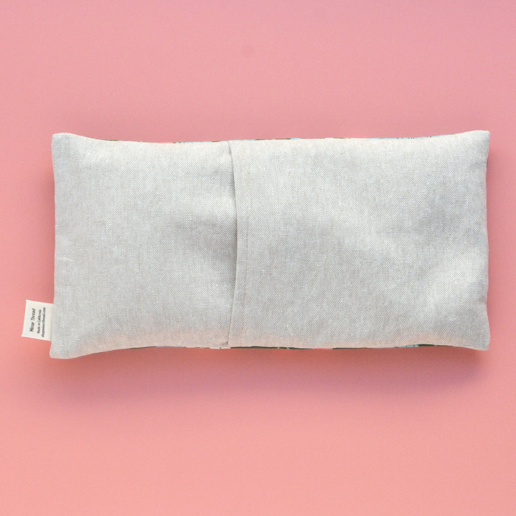 Strawberry Field Floral in Green Weighted Eye Pillow