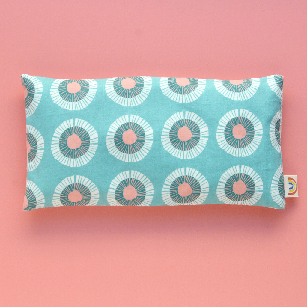 Seaside Daisy in Soft Teal Weighted Eye Pillow
