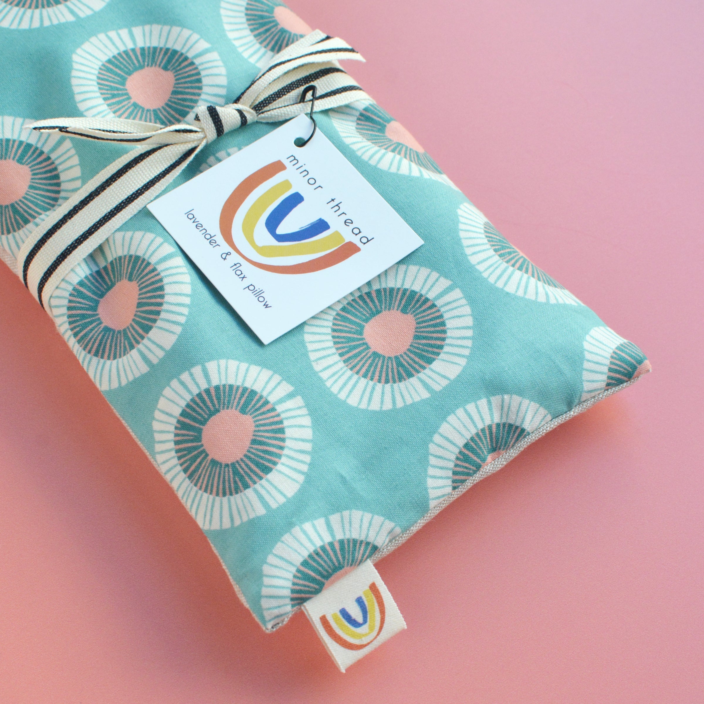 Seaside Daisy in Soft Teal Weighted Eye Pillow