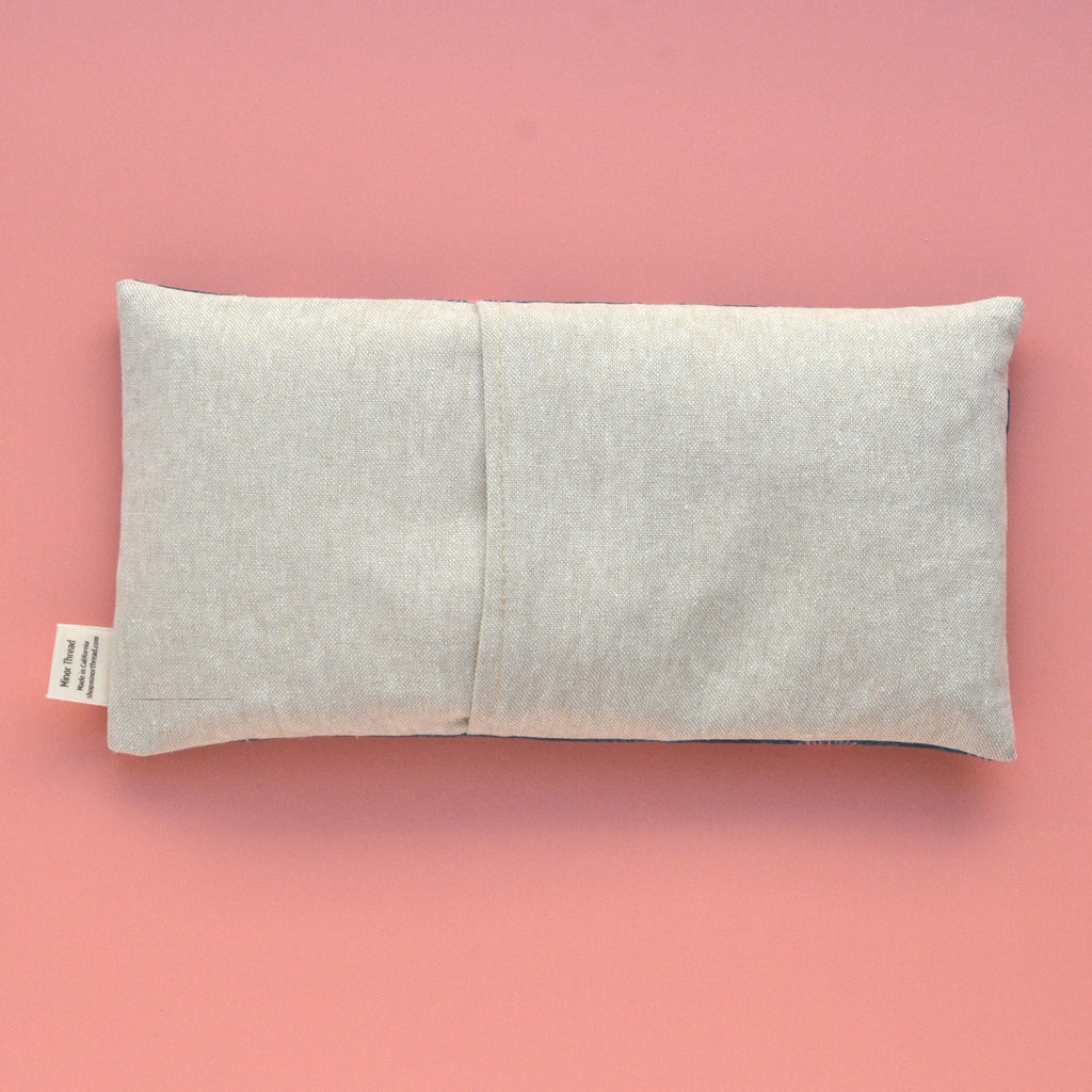 Seaside Daisy in Navy and Pink Weighted Eye Pillow